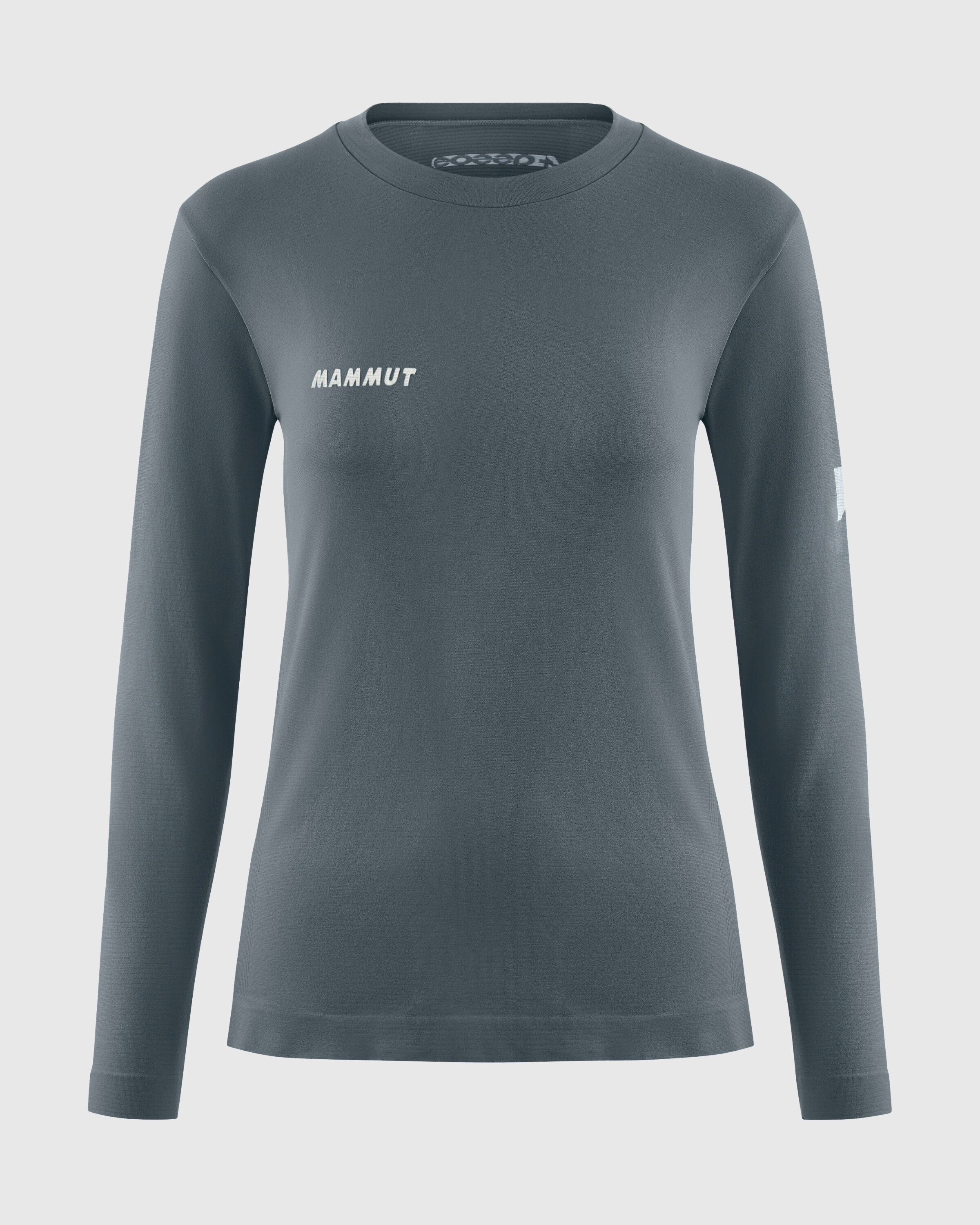 T-shirt Manches Longues Femme Mammut Trovat - Coton Bio Et Polyester, Pour Randonnée Ou Loisirs D'hiver